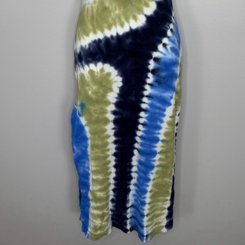 Price Firm YF & B Iggy Dress, Tie Dye Ribbed Midi Side Slit Racerback, XS - Picture 5 of 13